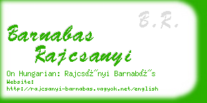 barnabas rajcsanyi business card